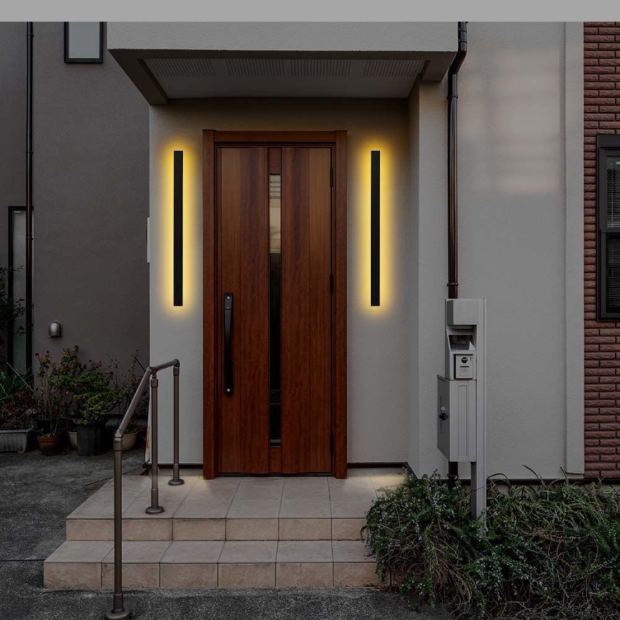 Aplique de parede exterior LED/23W/230V 4000K IP65 141 cm preto
