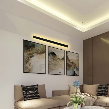 Aplique de parede exterior LED/23W/230V 4000K IP65 141 cm preto
