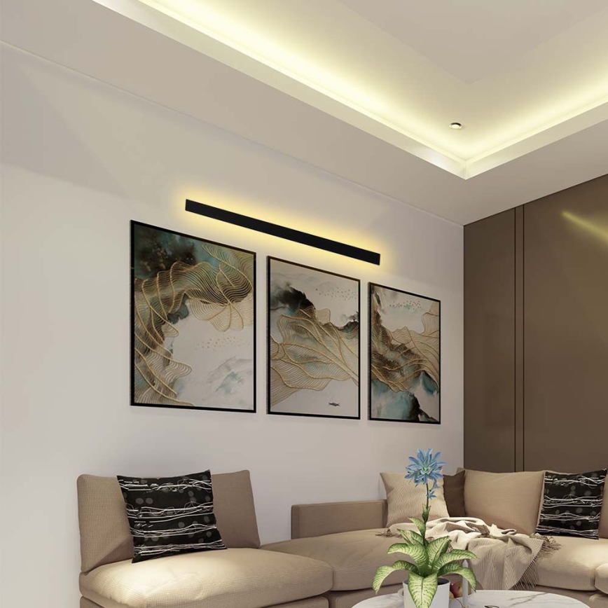 Aplique de parede exterior LED/23W/230V 4000K IP65 141 cm preto