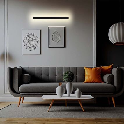 Aplique de parede exterior LED/23W/230V 4000K IP65 141 cm preto