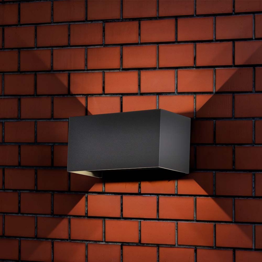 Aplique de parede exterior LED/24W/230V 3000K IP65 preto