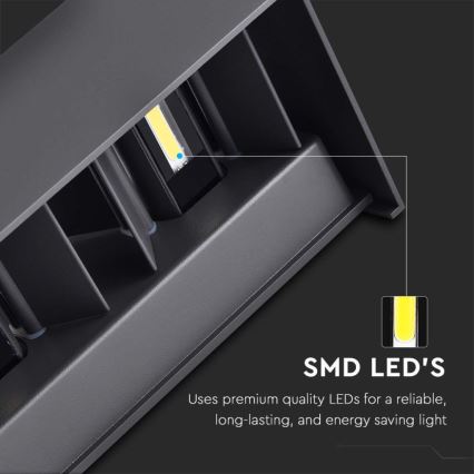 Aplique de parede exterior LED/24W/230V 3000K IP65 preto