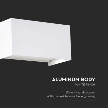 Aplique de parede exterior LED/24W/230V 4000K IP65 branco