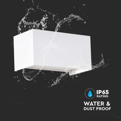 Aplique de parede exterior LED/24W/230V 4000K IP65 branco