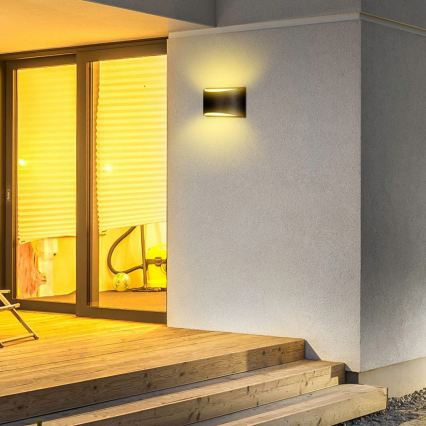 Aplique de parede exterior LED/9W/230V 4000K IP54 preto