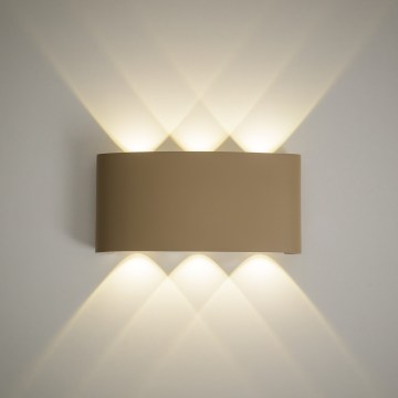 Aplique de parede exterior LED ARROW LED/6W/230V IP54 bege