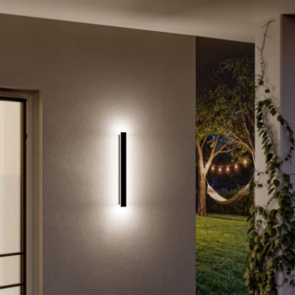 Aplique de parede exterior LED LED/18W/230V 60 cm IP65 preto