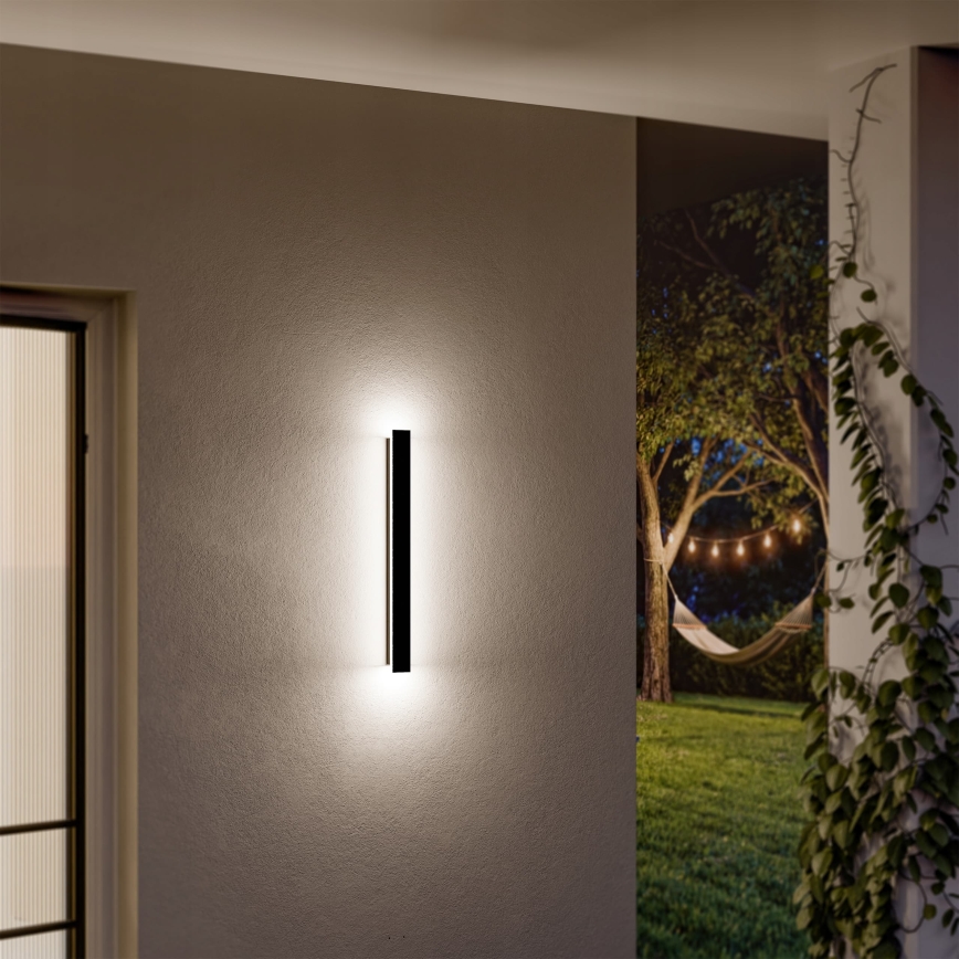 Aplique de parede exterior LED LED/18W/230V 60 cm IP65 preto