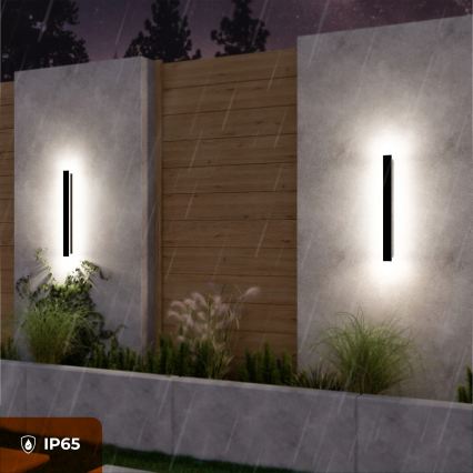 Aplique de parede exterior LED LED/18W/230V 60 cm IP65 preto