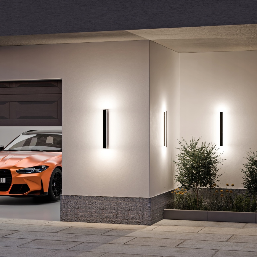 Aplique de parede exterior LED LED/18W/230V 60 cm IP65 preto
