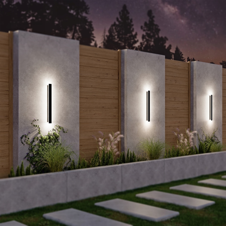 Aplique de parede exterior LED LED/18W/230V 60 cm IP65 preto