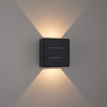 Aplique de parede exterior LED LUXLINE 6W/230V 3000K IP54 preto