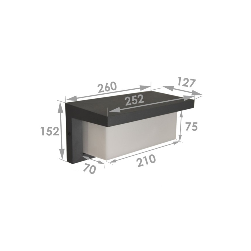 Aplique de parede exterior LED NEELY LED/12W/230V IP54 preto