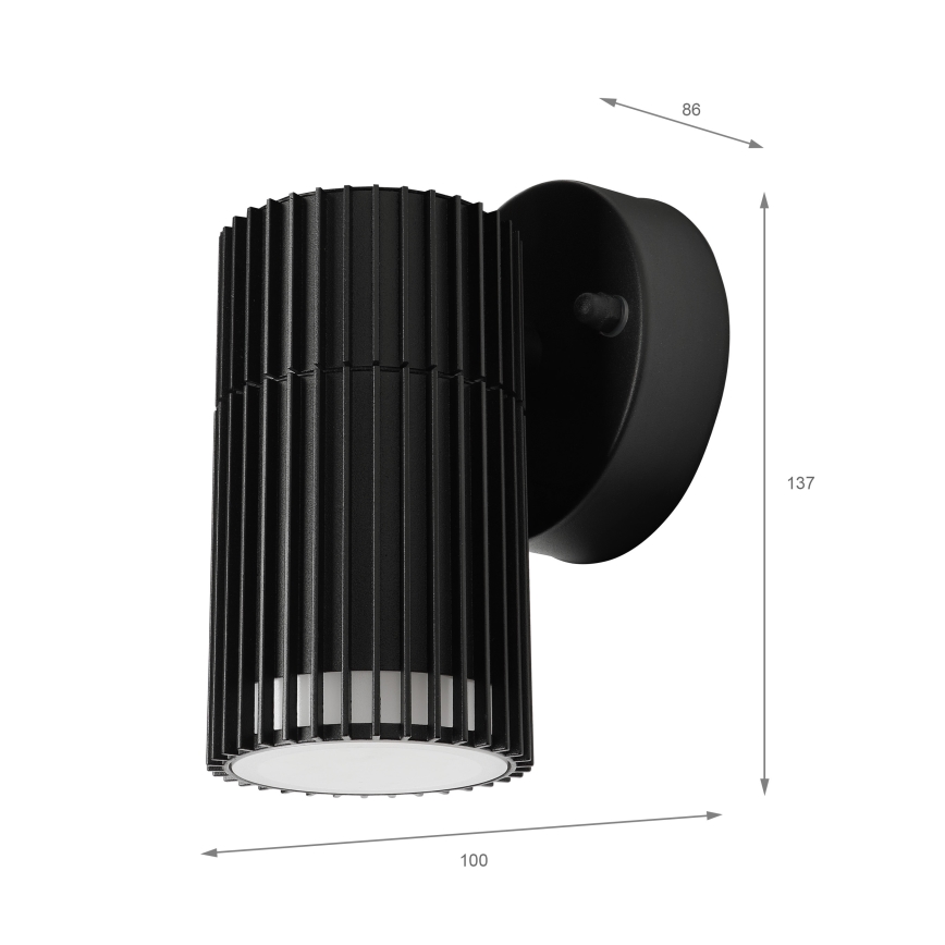 Aplique de parede exterior spot LANTHEA 1xGU10/11W/230V IP44 preto
