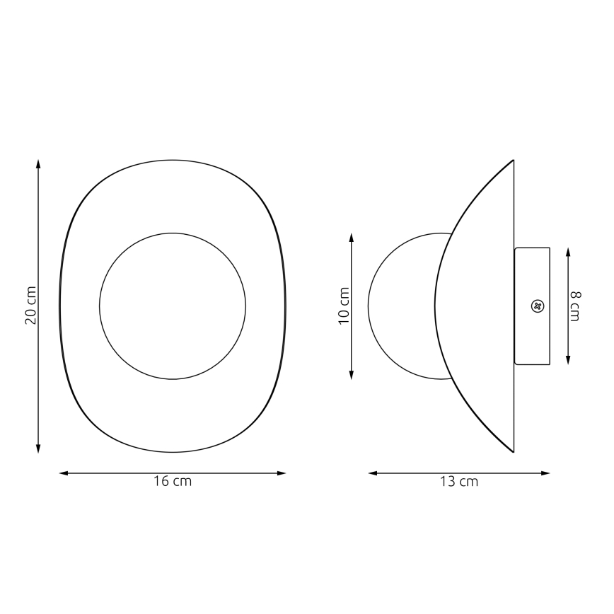 Aplique de parede FIERO 1xG9/8W/230V branco