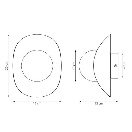 Aplique de parede FIERO 1xG9/8W/230V cinzento