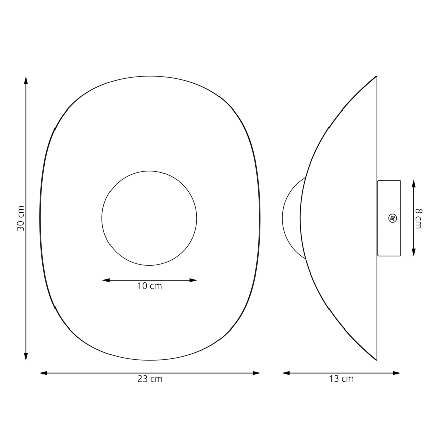 Aplique de parede FIERO 1xG9/8W/230V preto