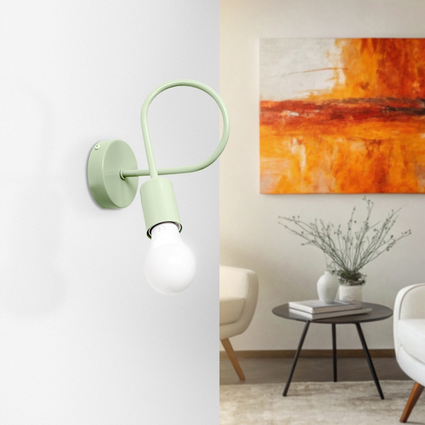 Aplique de parede flexível OXFORD 1xE27/15W/230V verde