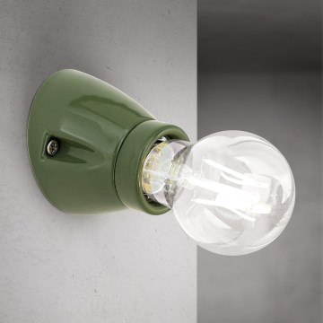 Aplique de parede FROST 1xE27/60W/230V verde
