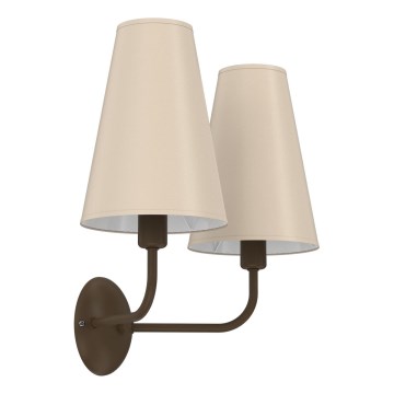Aplique de parede GRENADA 2xE14/15W/230V bege
