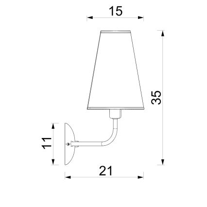 Aplique de parede GRENADA 2xE14/15W/230V bege