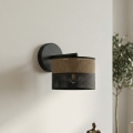 Aplique de parede KARBON 1xE27/15W/230V preto/castanho