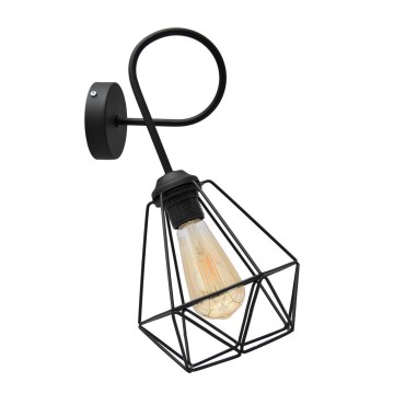 Aplique de parede KARO 3xE27/15W/230V preto