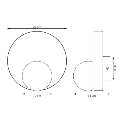 Aplique de parede KIDO 1xG9/8W/230V branco
