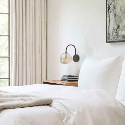 Aplique de parede LAVA 1xG9/8W/230V bronze/bege fumê