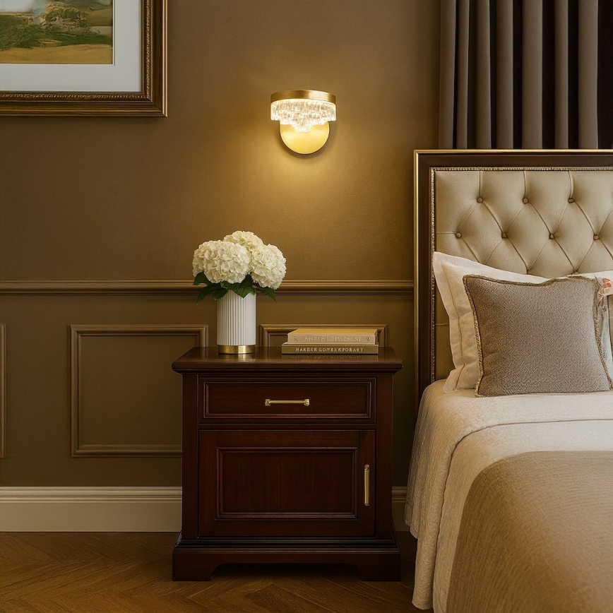 Aplique de parede LED/4W/230V dourado