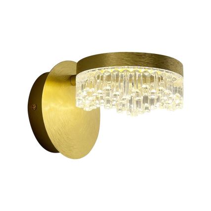 Aplique de parede LED/4W/230V dourado