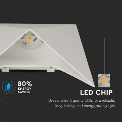 Aplique de parede LED/5W/230V 4000K IP65 branco