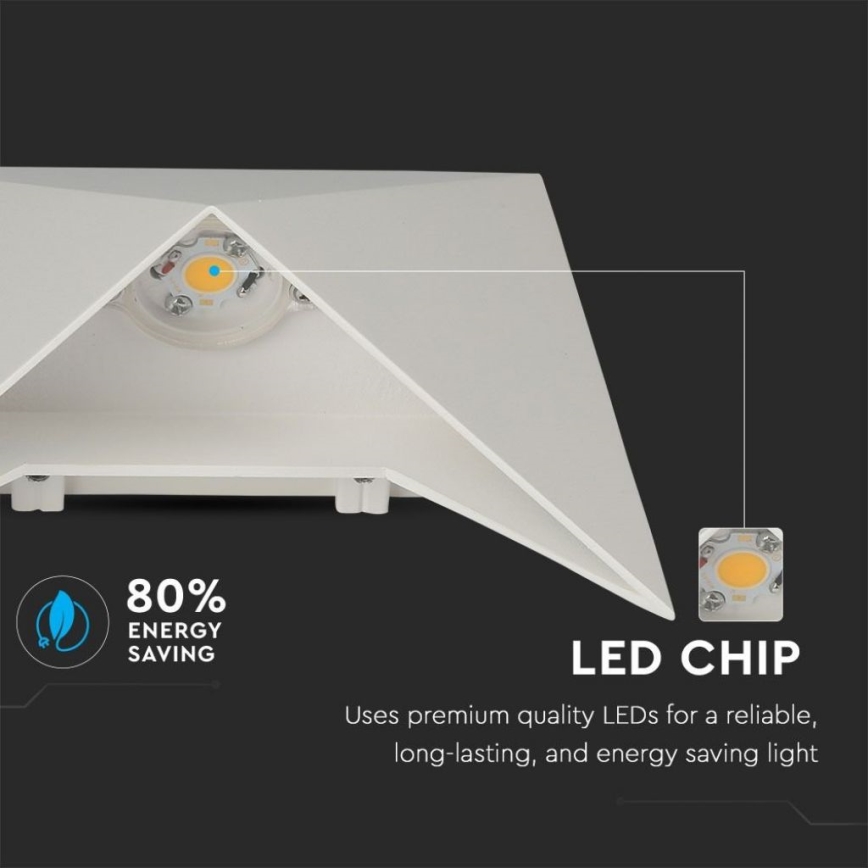 Aplique de parede LED/5W/230V 4000K IP65 branco