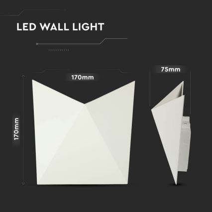 Aplique de parede LED/5W/230V 4000K IP65 branco