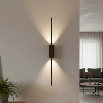 Aplique de parede LED AISHA LED/12W/230V 4000K 80 cm preto
