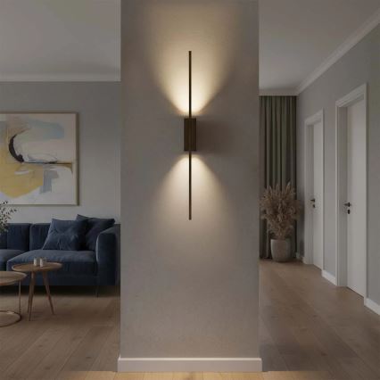 Aplique de parede LED AISHA LED/12W/230V 4000K 80 cm preto