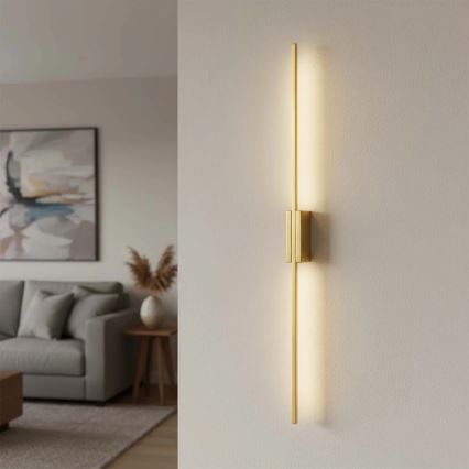 Aplique de parede LED AISHA LED/20W/230V 4000K 120 cm dourado
