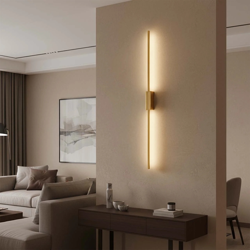Aplique de parede LED AISHA LED/20W/230V 4000K 120 cm dourado
