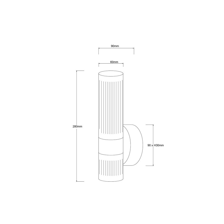 Aplique de parede LED AMBIENTE LED/6W/230V 3000/4000/6000K dourado