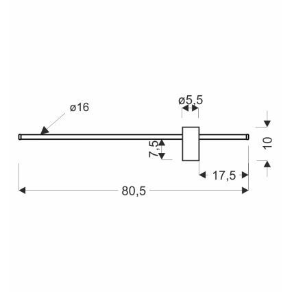 Aplique de parede LED ARIAN LED/13W/230V preto