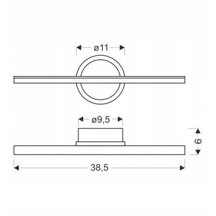 Aplique de parede LED BATUTA LED/10W/230V castanho