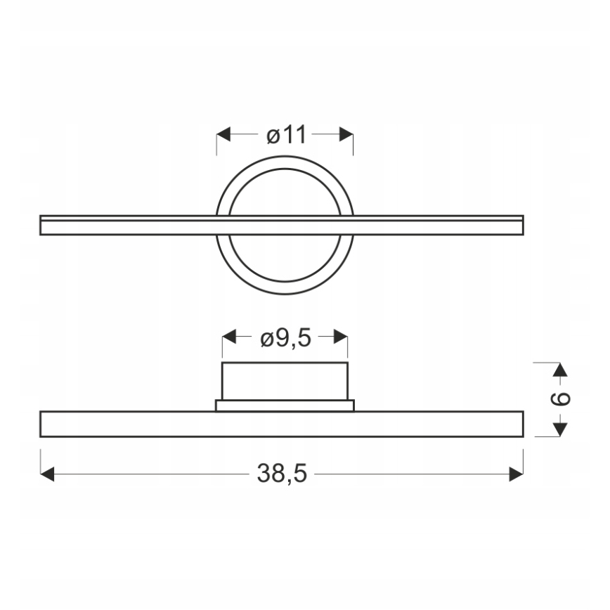 Aplique de parede LED BATUTA LED/10W/230V castanho