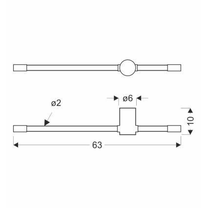 Aplique de parede LED BATUTA LED/14W/230V dourado