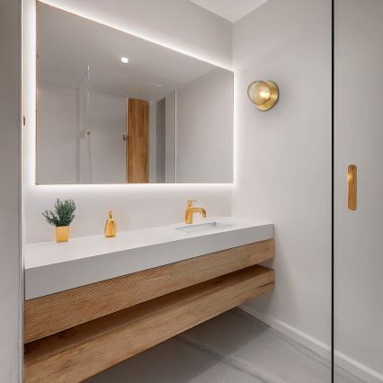 Aplique de Parede LED BOLLA LED/3W/230V dourado/bege fumê