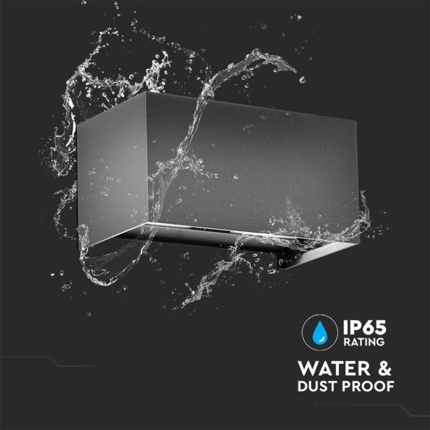 Aplique de parede LED de exterior/24W/230V 3000K IP65 antracite