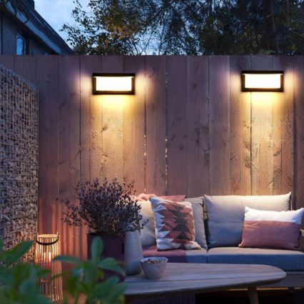 Aplique de parede exterior LED regulável NEELY 1xE27/6W/230V 2700-6500K IP54 preto