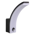 Aplique de parede LED dimerizável para exterior com sensor de movimento e de crepúsculo LED/12/15/20W/230V IP65 preto