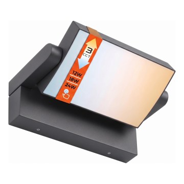 Aplique de parede LED dimerizável para exterior LED/12/18/24W/230V 3000/4000/6500K IP54 preto