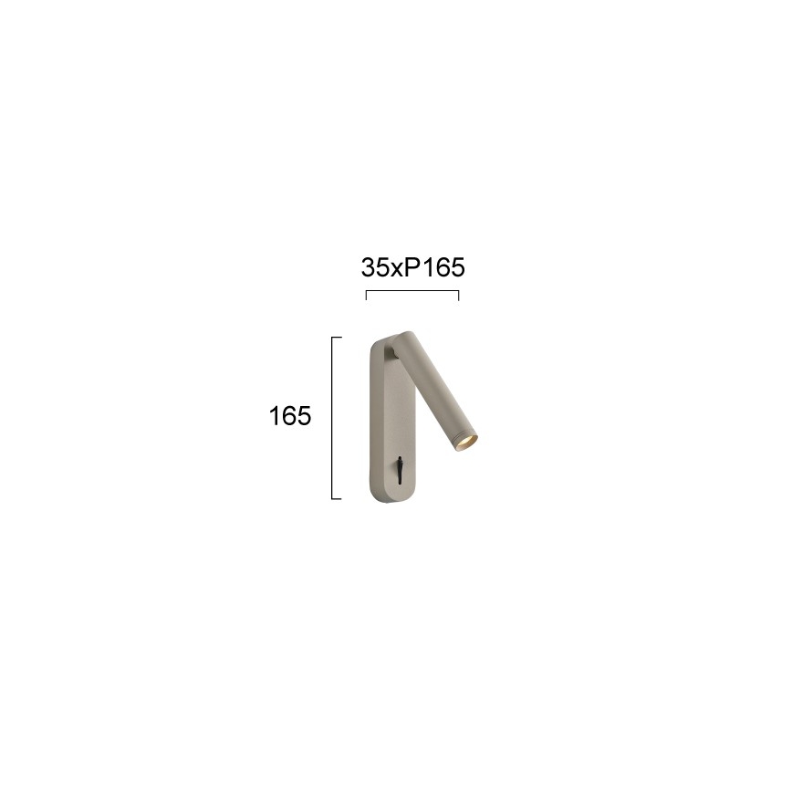 Aplique de parede LED direcionável ABRIEL LED/6W/230V, bege