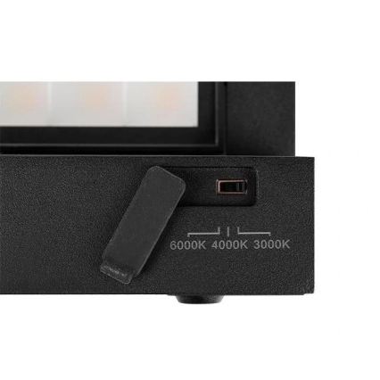 Aplique de parede exterior LED com sensor de movimento e de crepúsculo LED/36W/230V 3000/4000/6500K IP54 preto